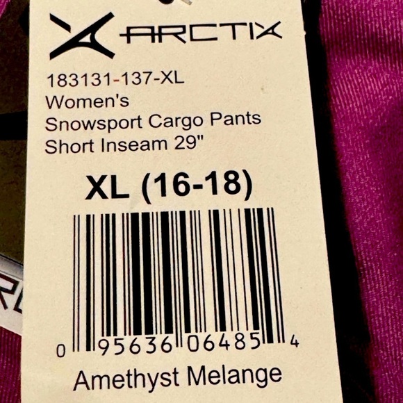 Women’s Arctix Snowsport Cargo Pants Size XL 16-18 Amethyst Melange Snow Pants - Picture 13 of 14
